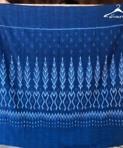 ผ้าย้อมคราม ผ้าซิ่น ลายต้นสนเล็ก ย้อมครามแบบธรรมชาติ ทอมือแบบ 2 ตะกอ