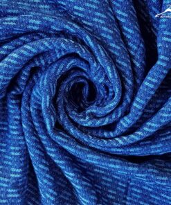 ผ้าคลุมไหล่ย้อมคราม ลายราชวัตร